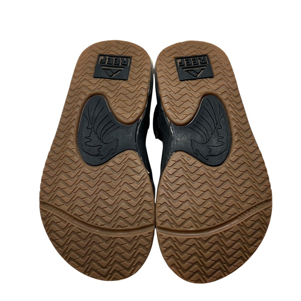 Reef Ahi Black Gum Kids Sandals Flip Flops with Backstrap - Picture 6 of 9